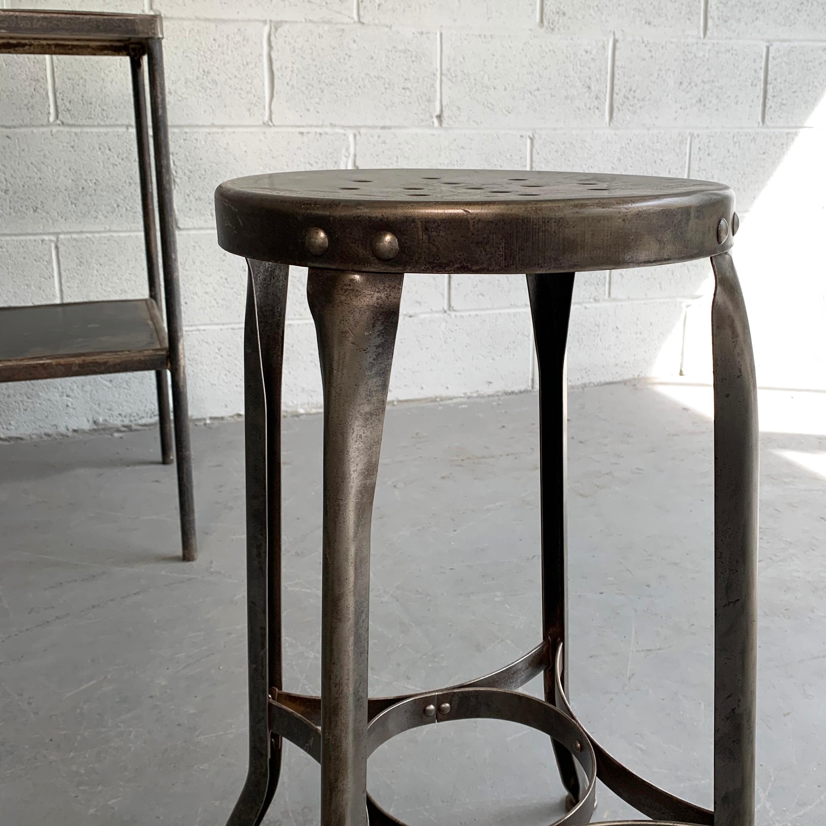 Industrial Steel Shop Stool by Toledo Metal Furniture Co 2
