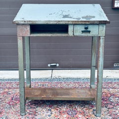 Industrial Steel Standing Drafting Desk Table by Parent Metal Products