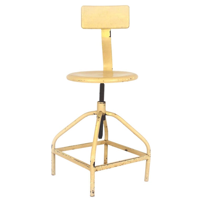 Industrial Steel Swivel Chair, 1950s For Sale at 1stDibs
