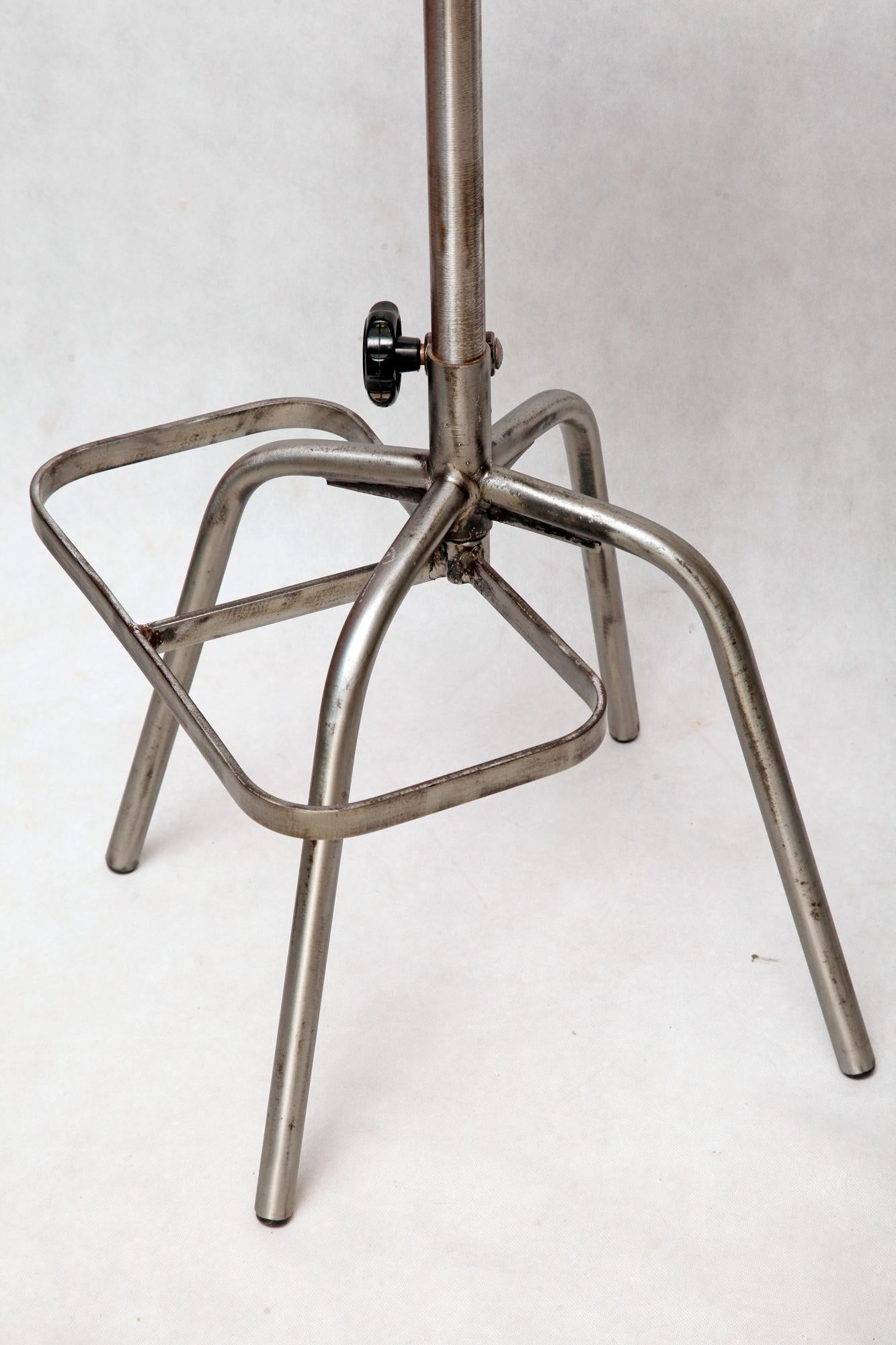 Industrial Steel Work Stool, Poland, 1970s For Sale 6
