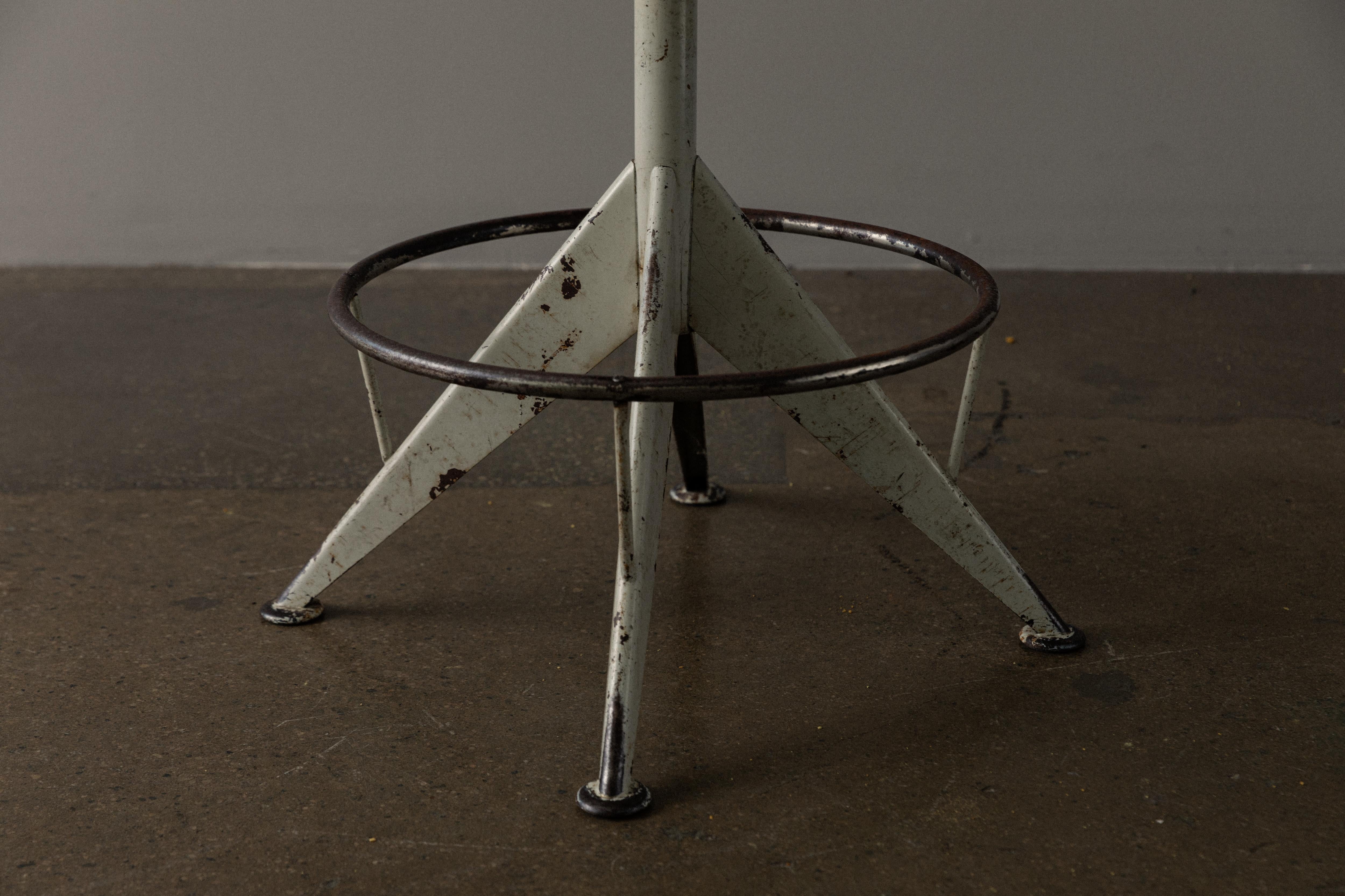Mid-Century Modern Industrial Stool Attributed to Friso Kramer For Sale