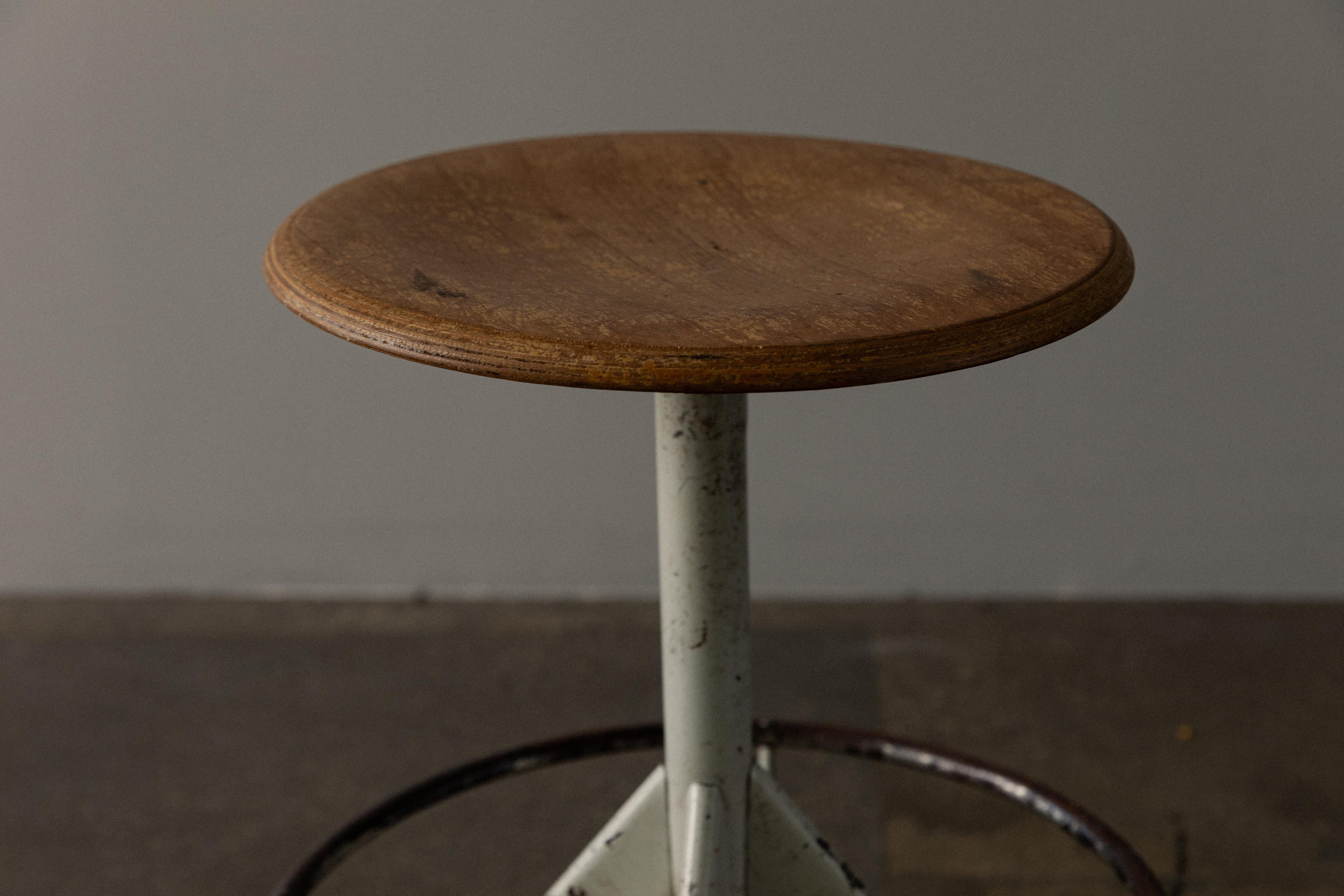 European Industrial Stool Attributed to Friso Kramer For Sale