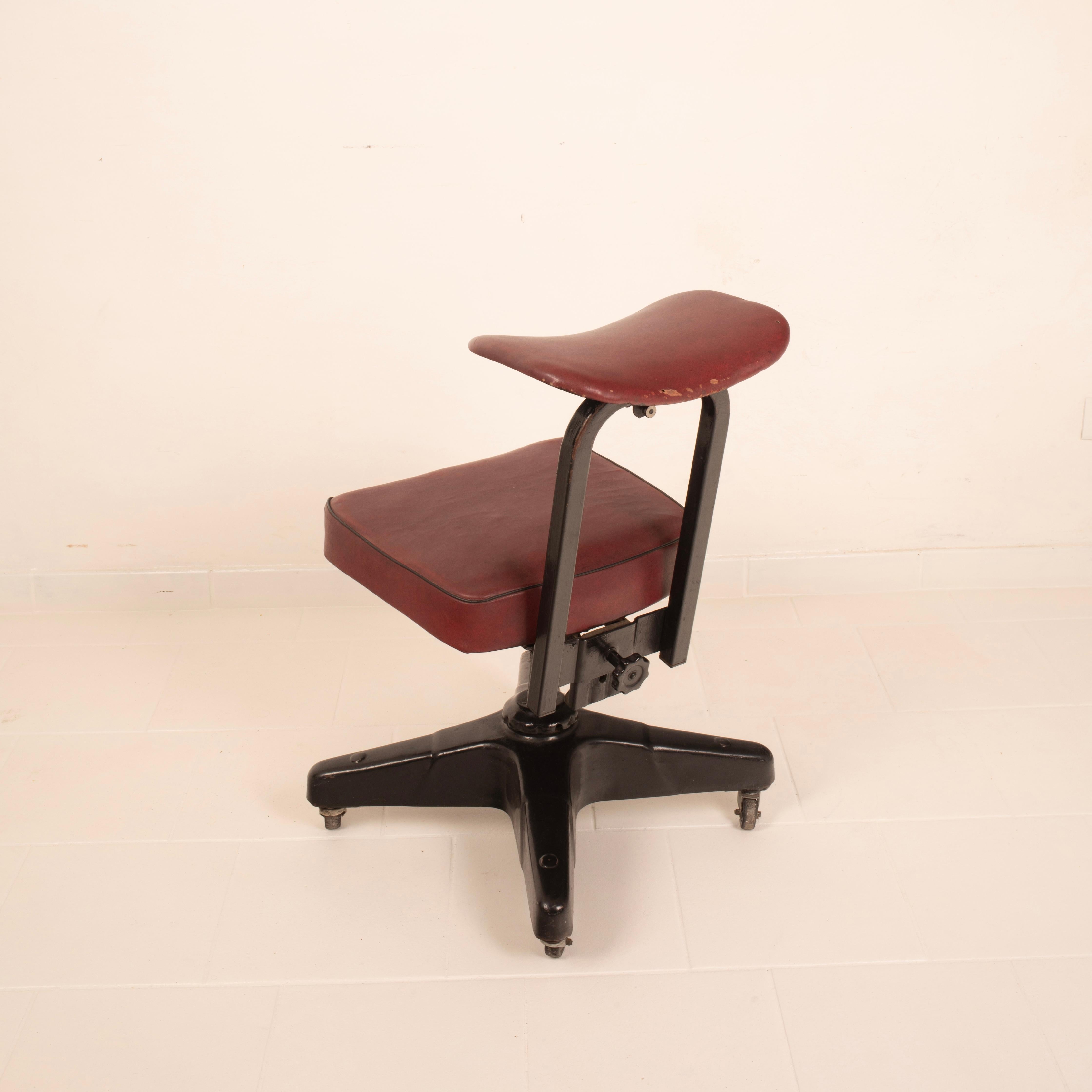 Industrial Stool by Chromcraft Corporation Stool USA 1944 For Sale 4