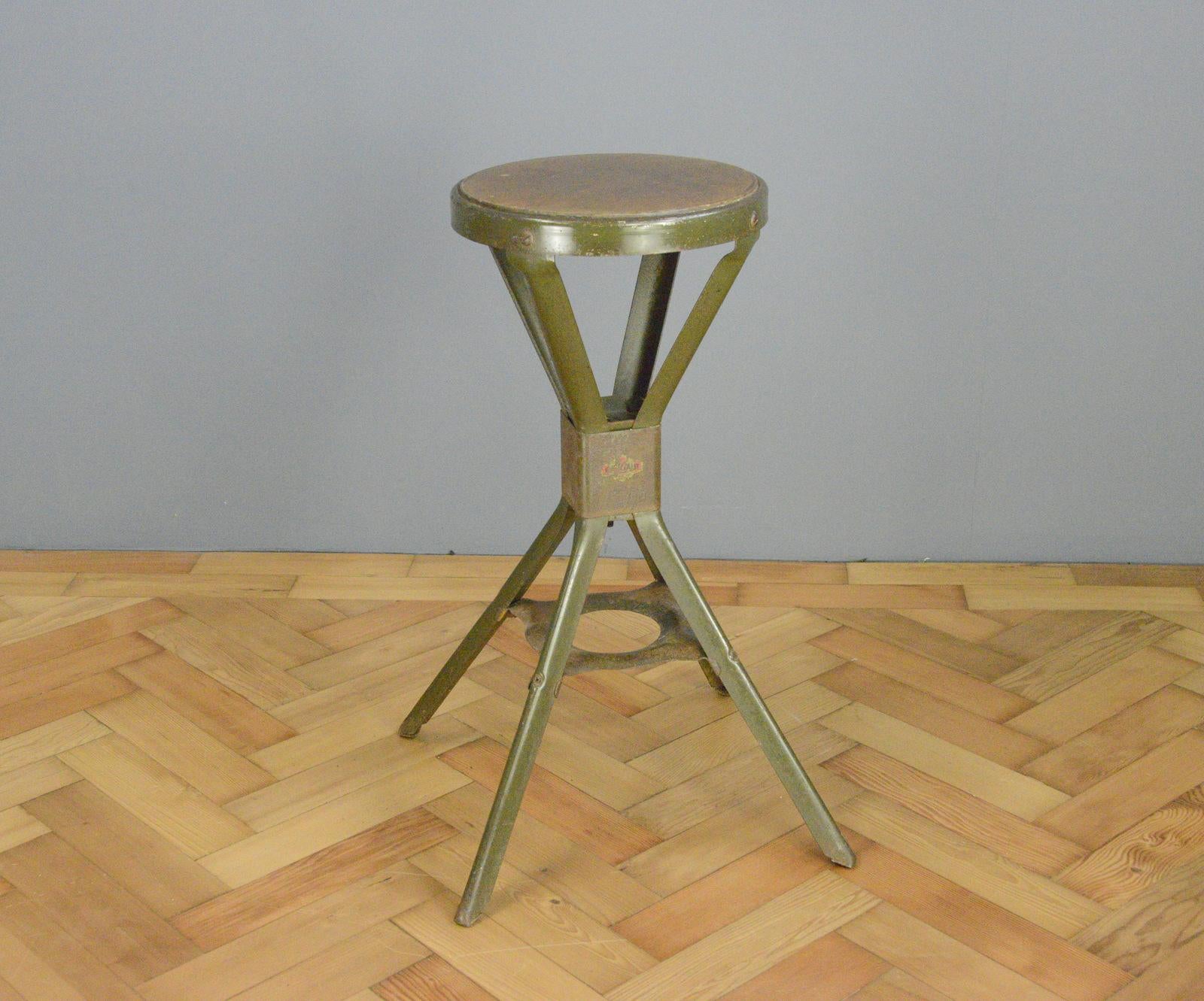 Mid-20th Century Industrial Stool by Evertaut, circa 1940s