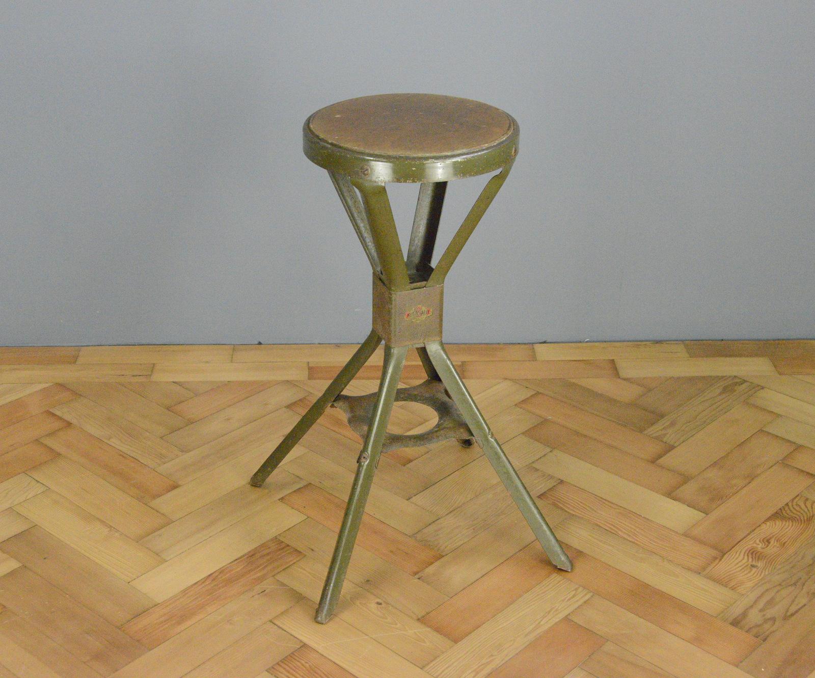 Steel Industrial Stool by Evertaut, circa 1940s
