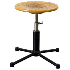 Industrial Stool Designed by Egon Eiermann for Wilde+Spieth