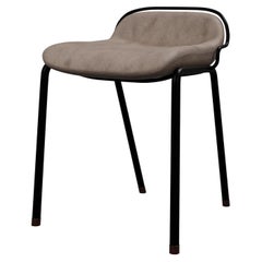 Industrial Stool DUV Cream leather handcrafted by Murmurio