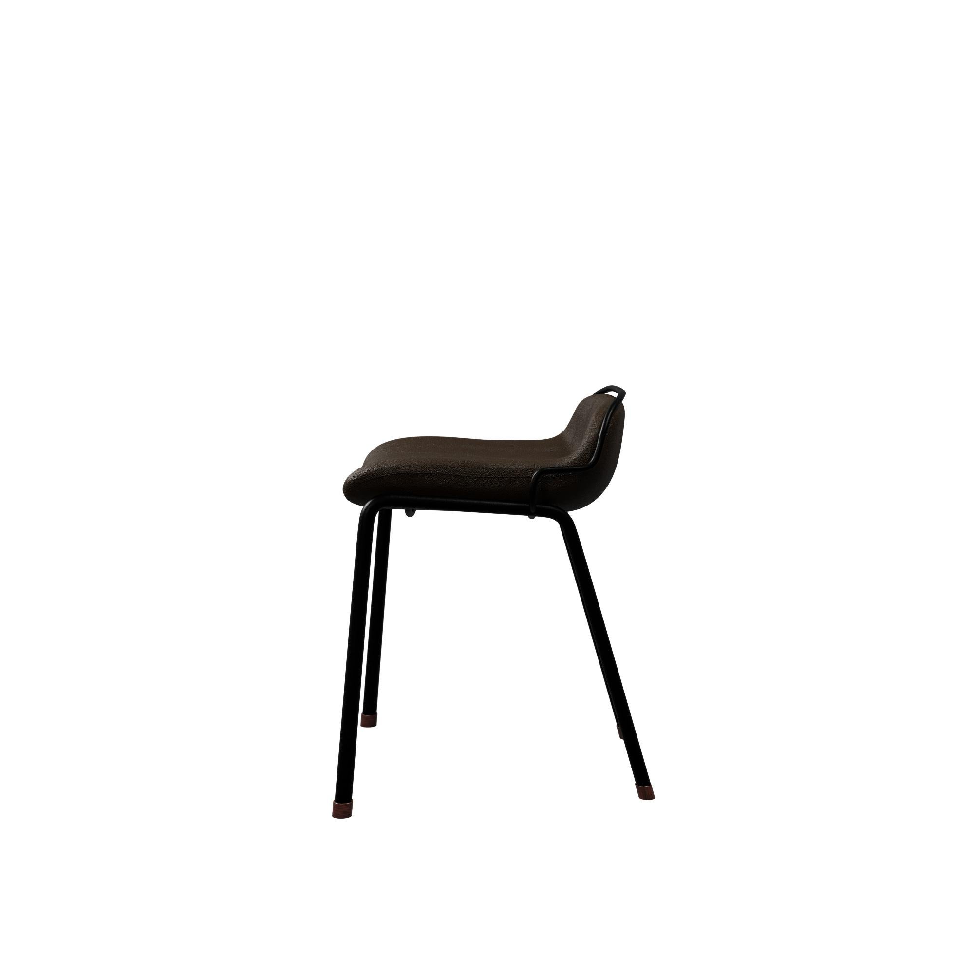 Taburete industrial DUV con piel de cacao hecho a mano por Murmurio en Nuevo estado para la venta en Lordelo, PT