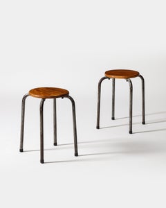 Industrial Stool in the manner of Prouve, France, c. 1960