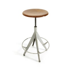 Industrial Stool with Adjustable Seat, 1960s