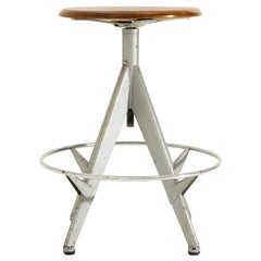 Retro Industrial Stool with Adjustable Seat, 1960s
