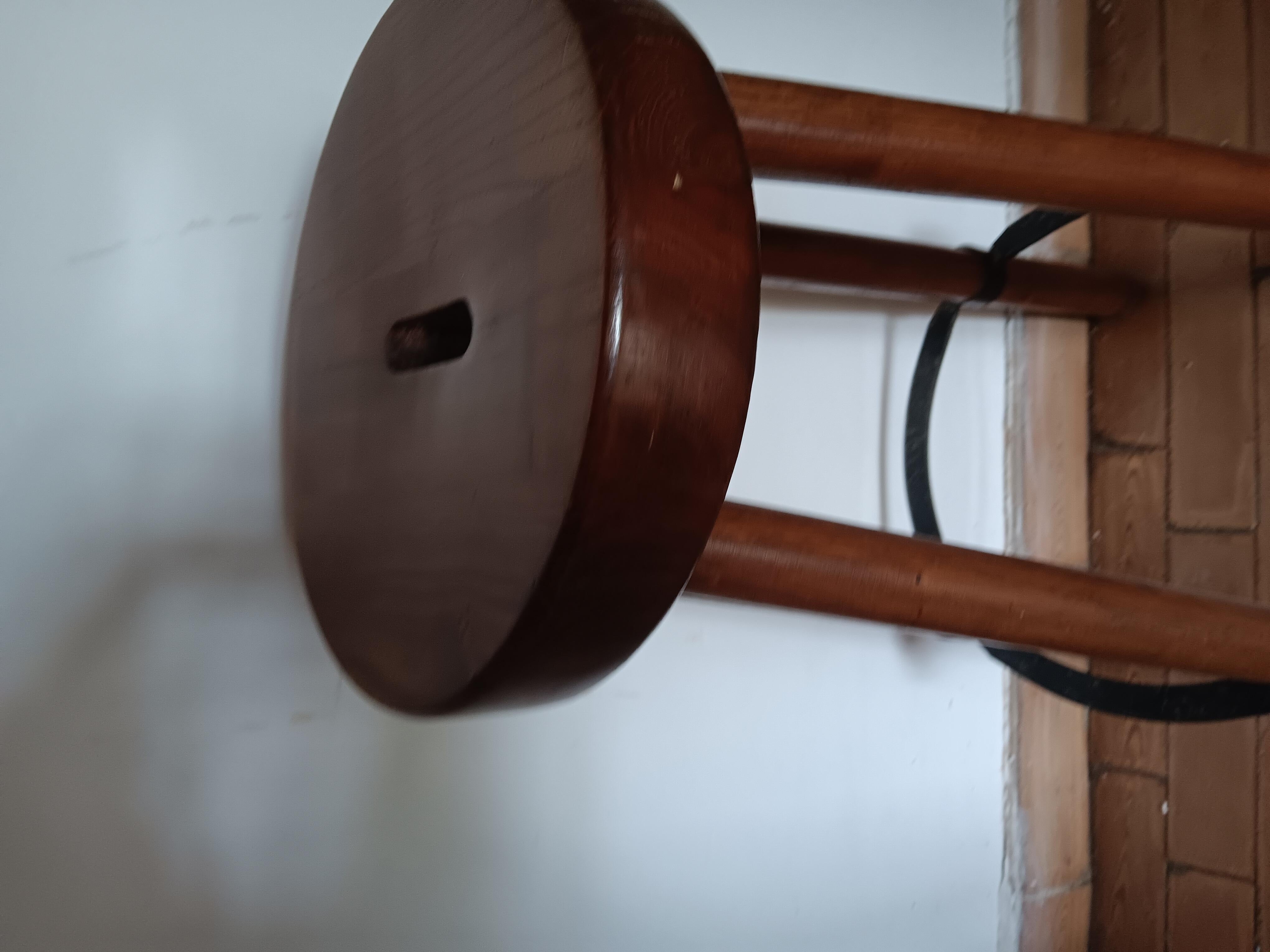20th Century Bar Stools Industrial Style  Wood and Iron  Mid-Century Spain For Sale