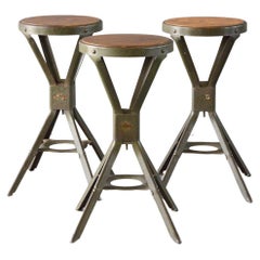 Vintage Industrial Stools By Evertaut Circa 1940s