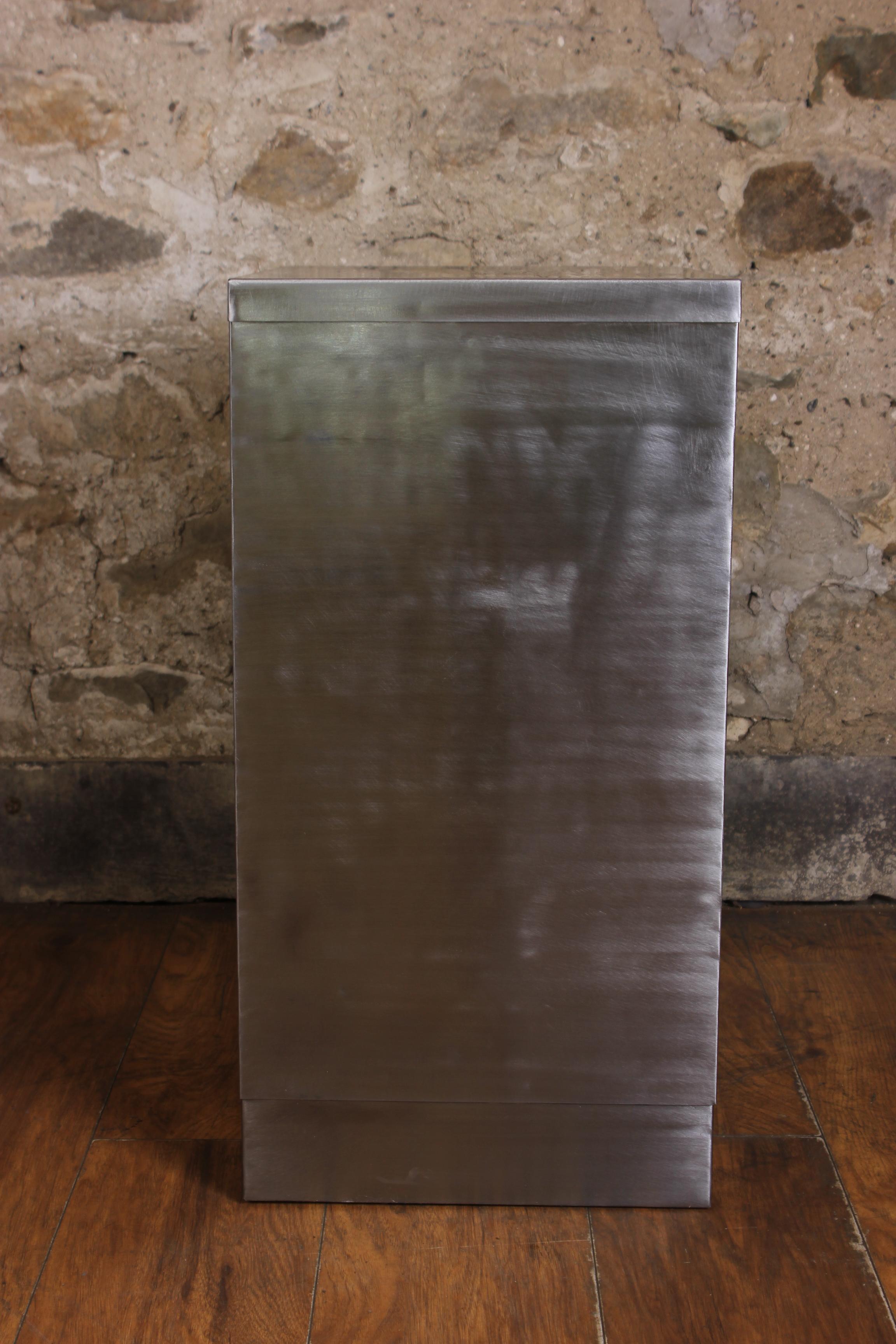 Steel Industrial Stripped Metal 10-Drawer Filing Cabinet
