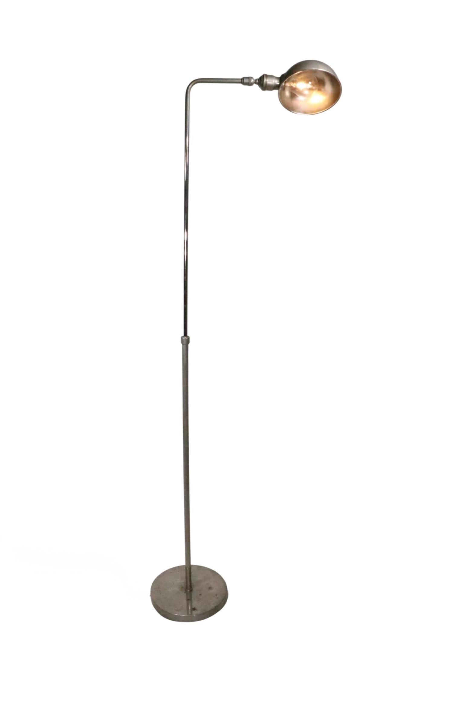 Industrial Style Adjustable Pharmacy Reading Lamp For Sale 8