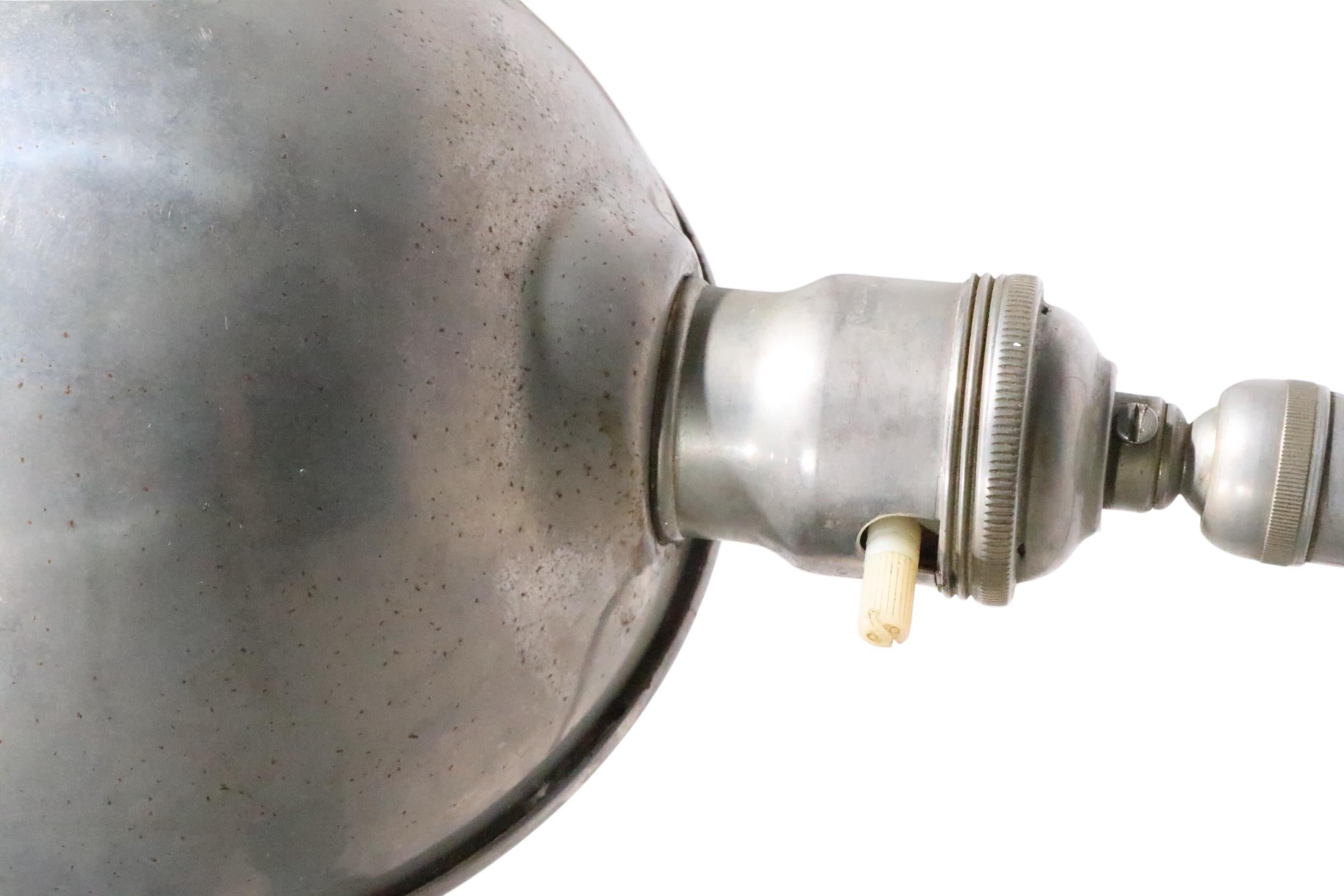 Industrial Style Adjustable Pharmacy Reading Lamp For Sale 11