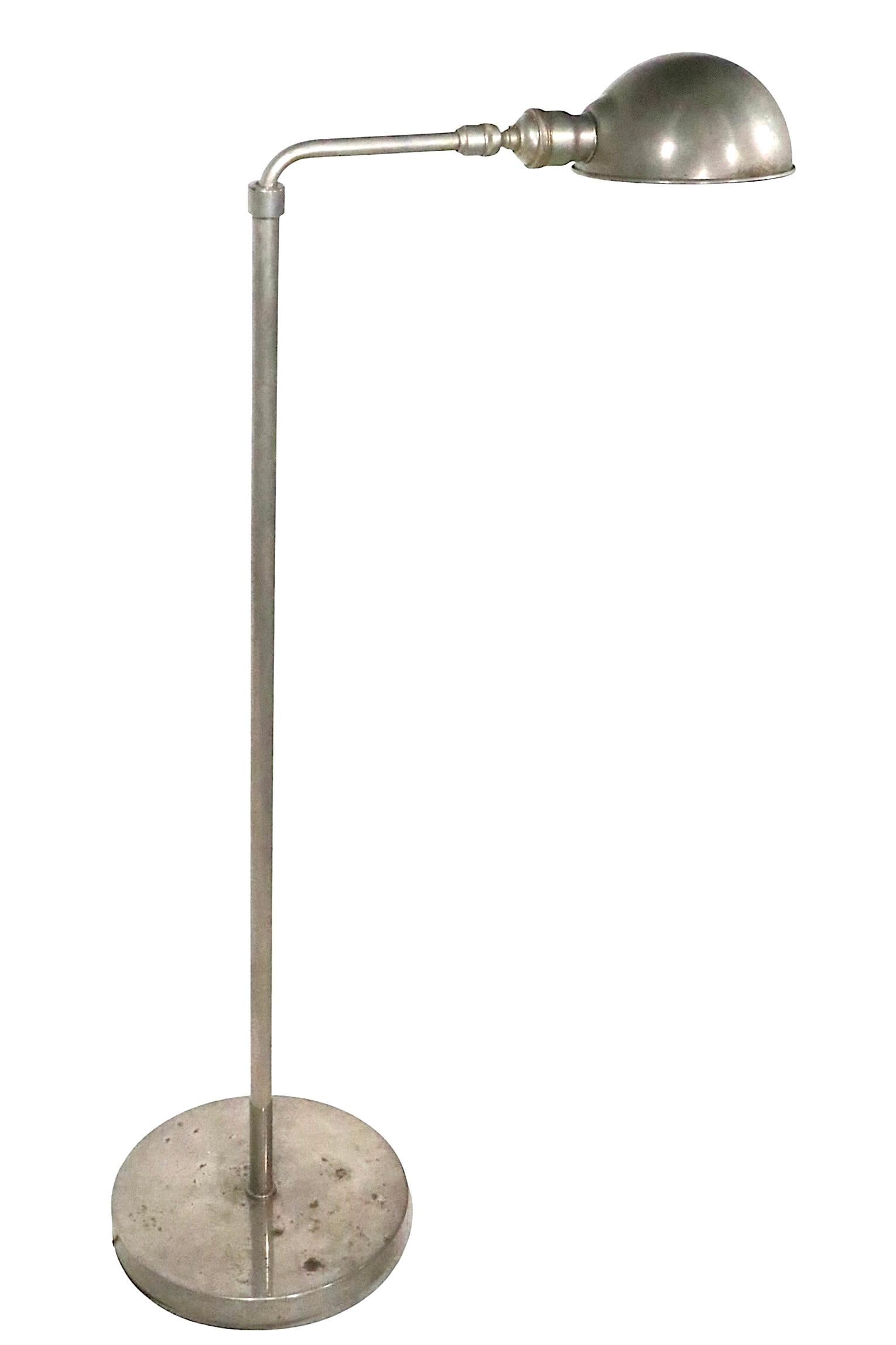 Metal Industrial Style Adjustable Pharmacy Reading Lamp For Sale