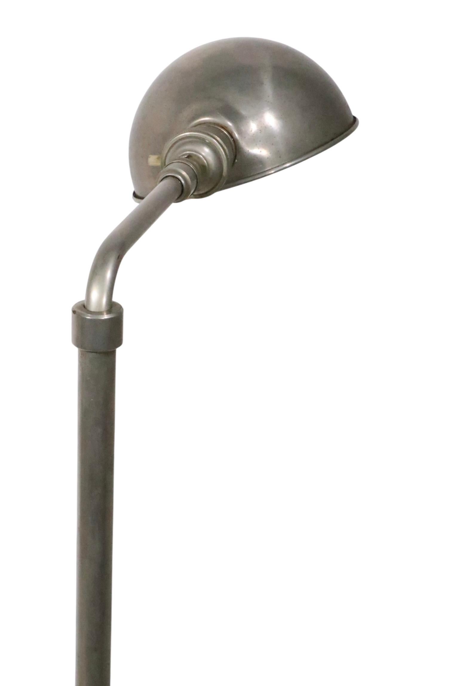 Industrial Style Adjustable Pharmacy Reading Lamp For Sale 1