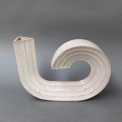 Industrial Style Ceramic Vase / Sculpture by Alessio Tasca, Nove, Italy, 1970s