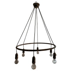 Industrial Style Chrome Chandelier