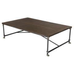 Industrial Style Coffee Table Custom Made to Order Oak, Bronze, Brass and Steel