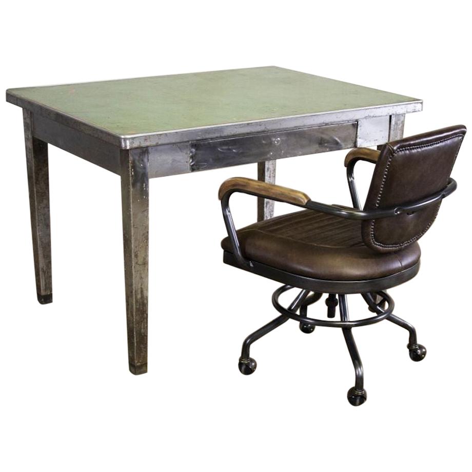 Industrial Style Desk, 20th Century  For Sale