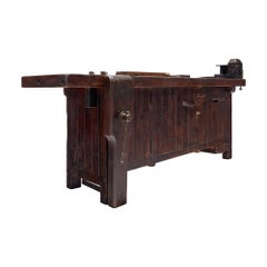Industrial Style, French Workbench, Oak, 1900s