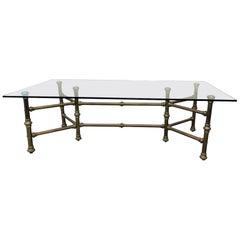 Industrial Style Glass Top Dining Room Table
