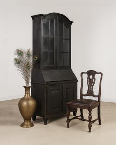 Industrial Style Iron Gunmetal Finish Secretary Cabinet 8.5 Ft.