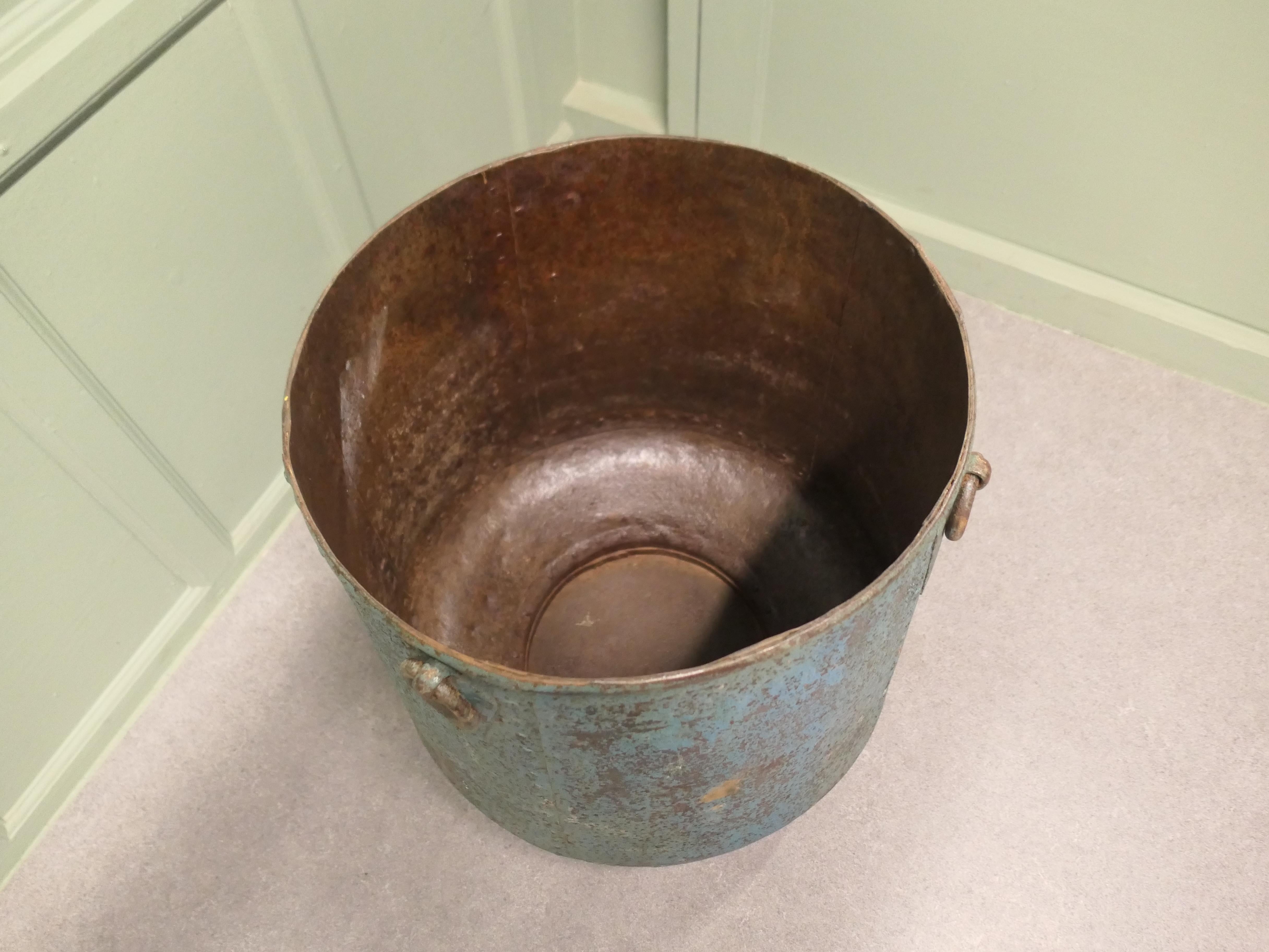 Industrial Style Iron Log Bin, or Large Planter This is a spectacular piece For Sale 1
