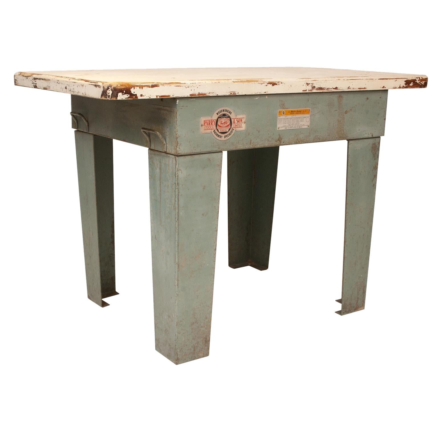 Industrial Style Kitchen Island For Sale