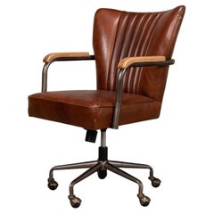 Industrial Style Leather Desk Chair