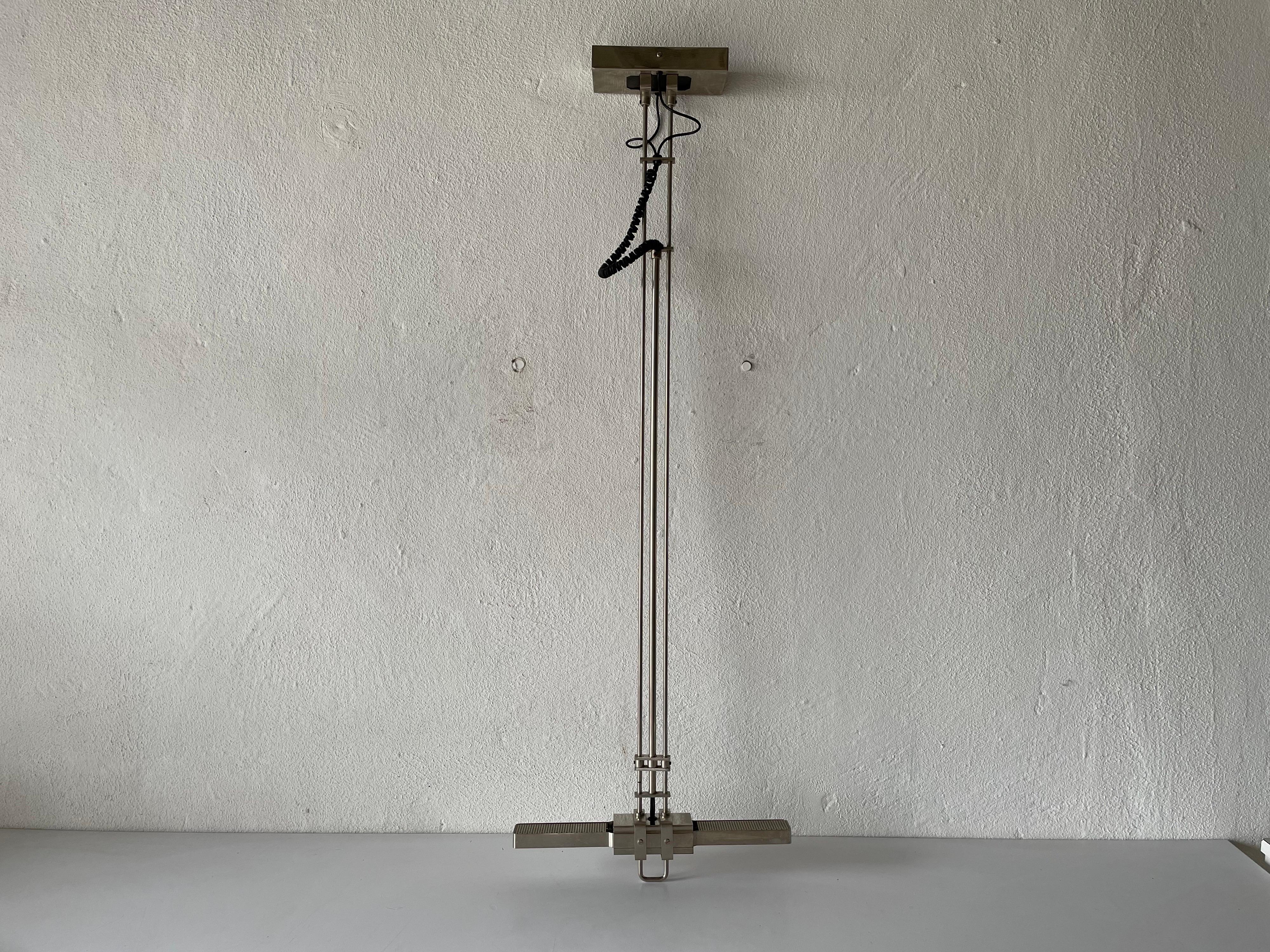 Space Age Industrial Style Linear Suspension Lamp by Relco Milano, 1980s, Italy For Sale