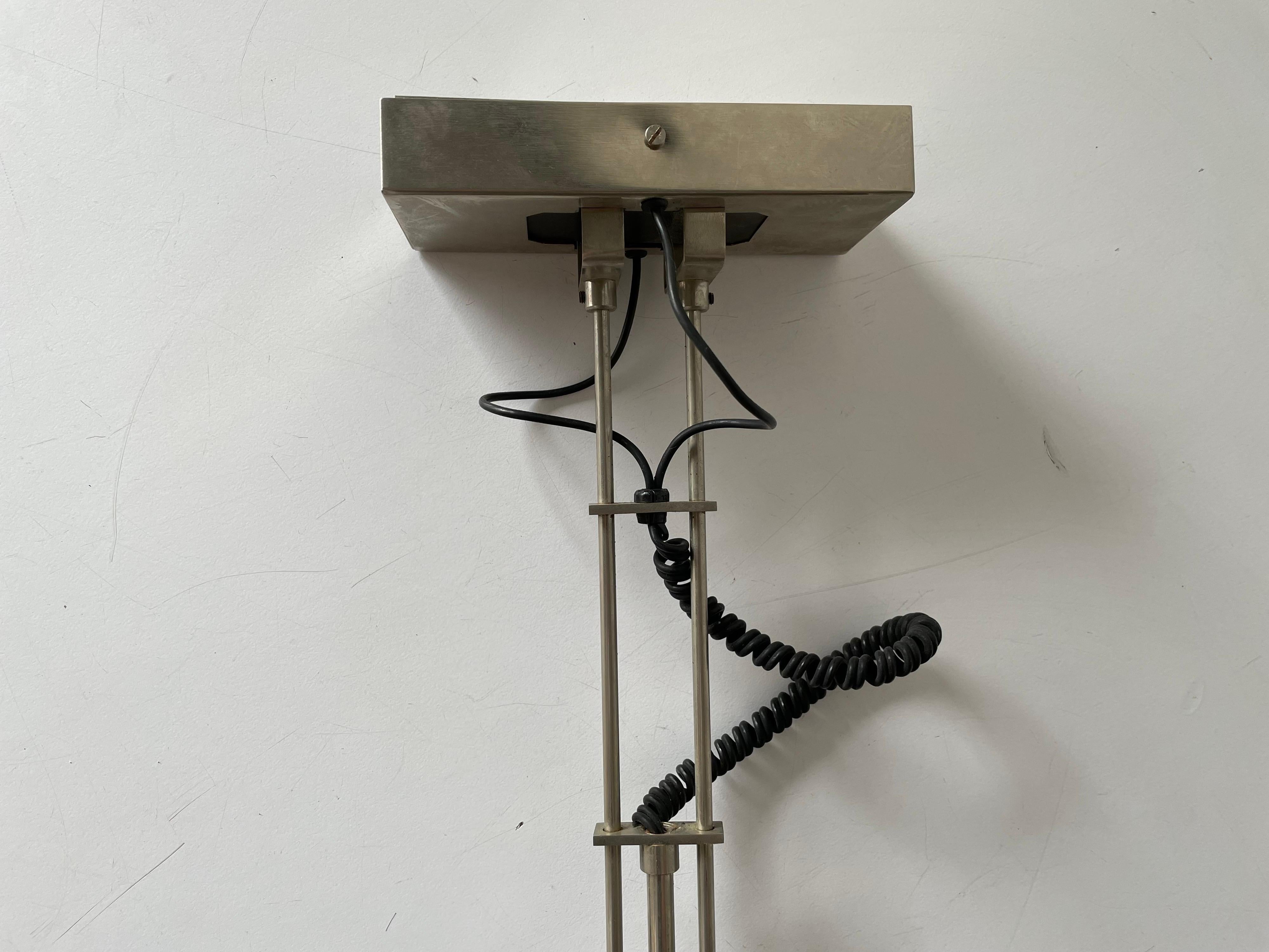 Italian Industrial Style Linear Suspension Lamp by Relco Milano, 1980s, Italy For Sale