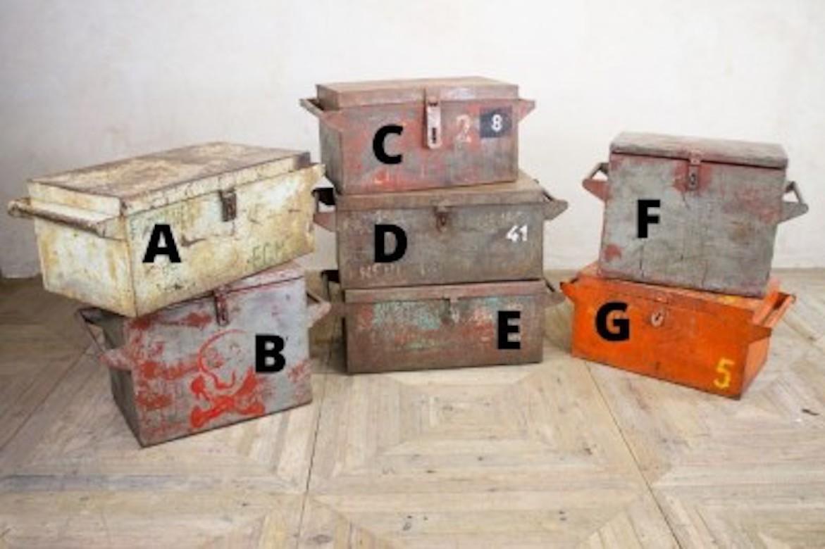 Industrial Style Metal Boxes, 20th Century For Sale 1