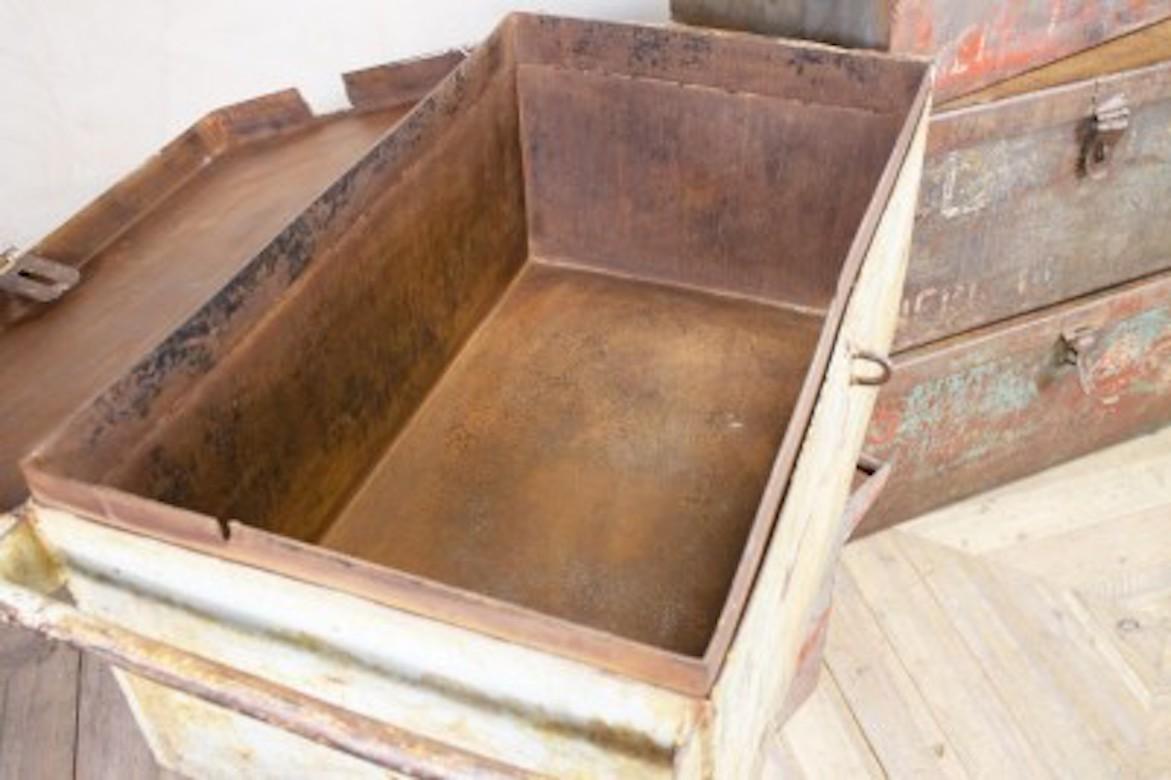Industrial Style Metal Boxes, 20th Century For Sale 2
