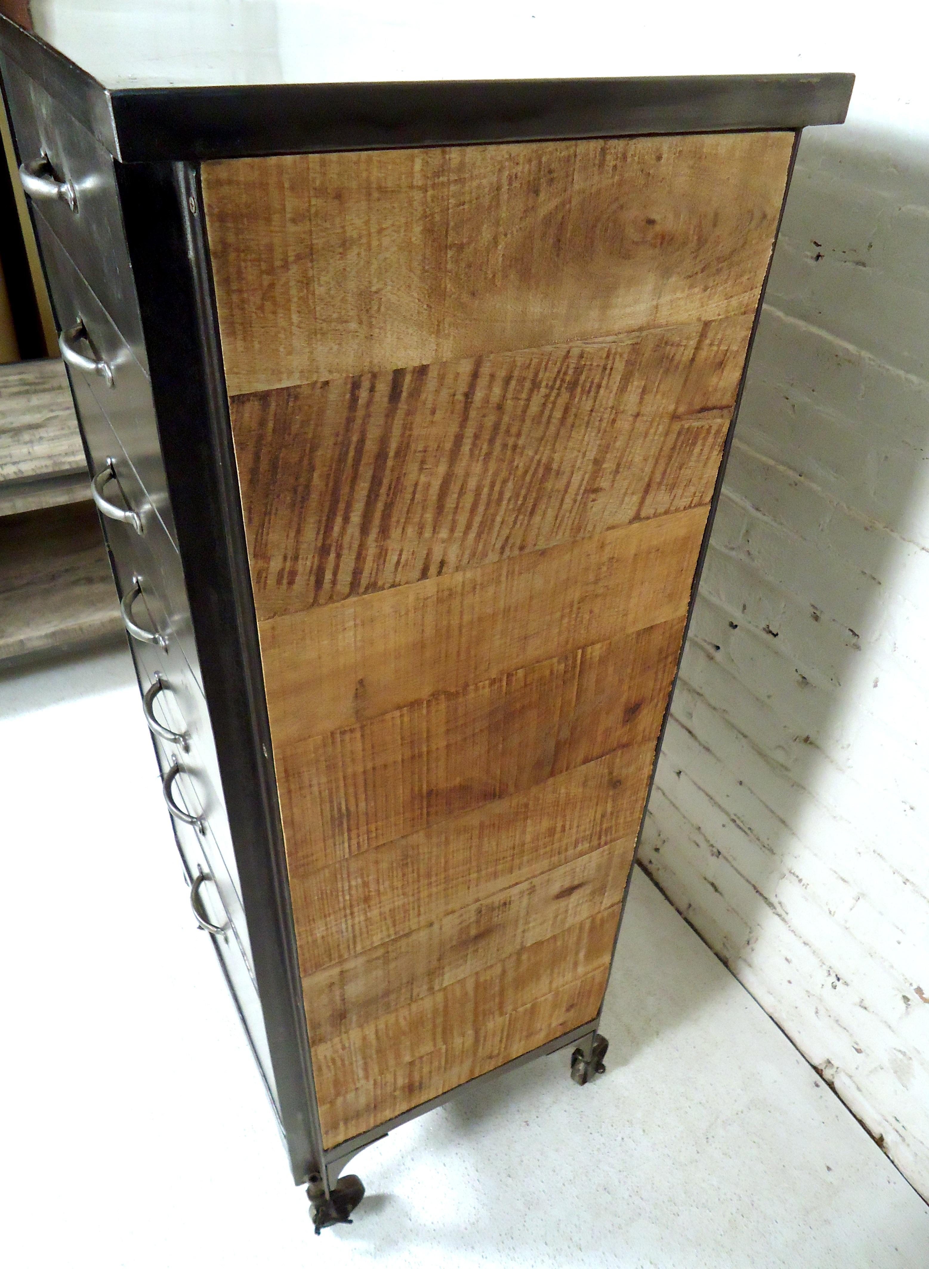 Industrial Style Metal Cabinet In Good Condition In Brooklyn, NY