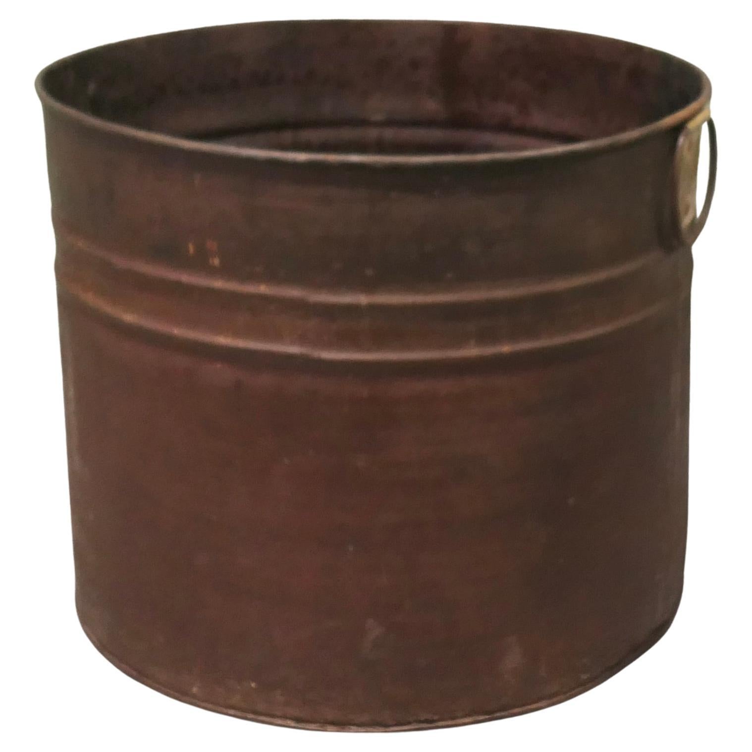 Industrial Style Metal Log Bin or Planter
