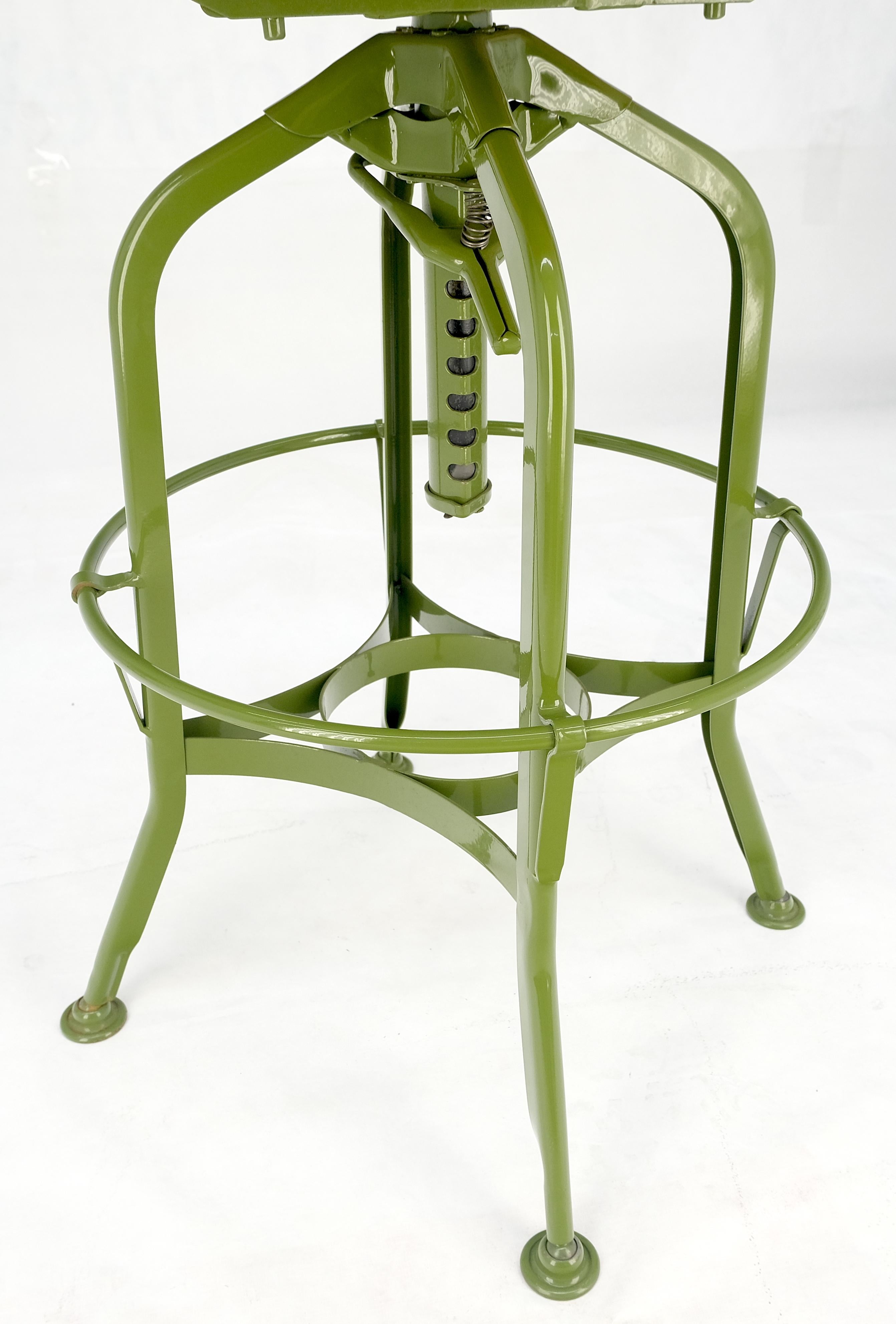 Industrial Style Molded Plywood Seats Industrial Drafting Stool MINT! In Excellent Condition For Sale In Rockaway, NJ