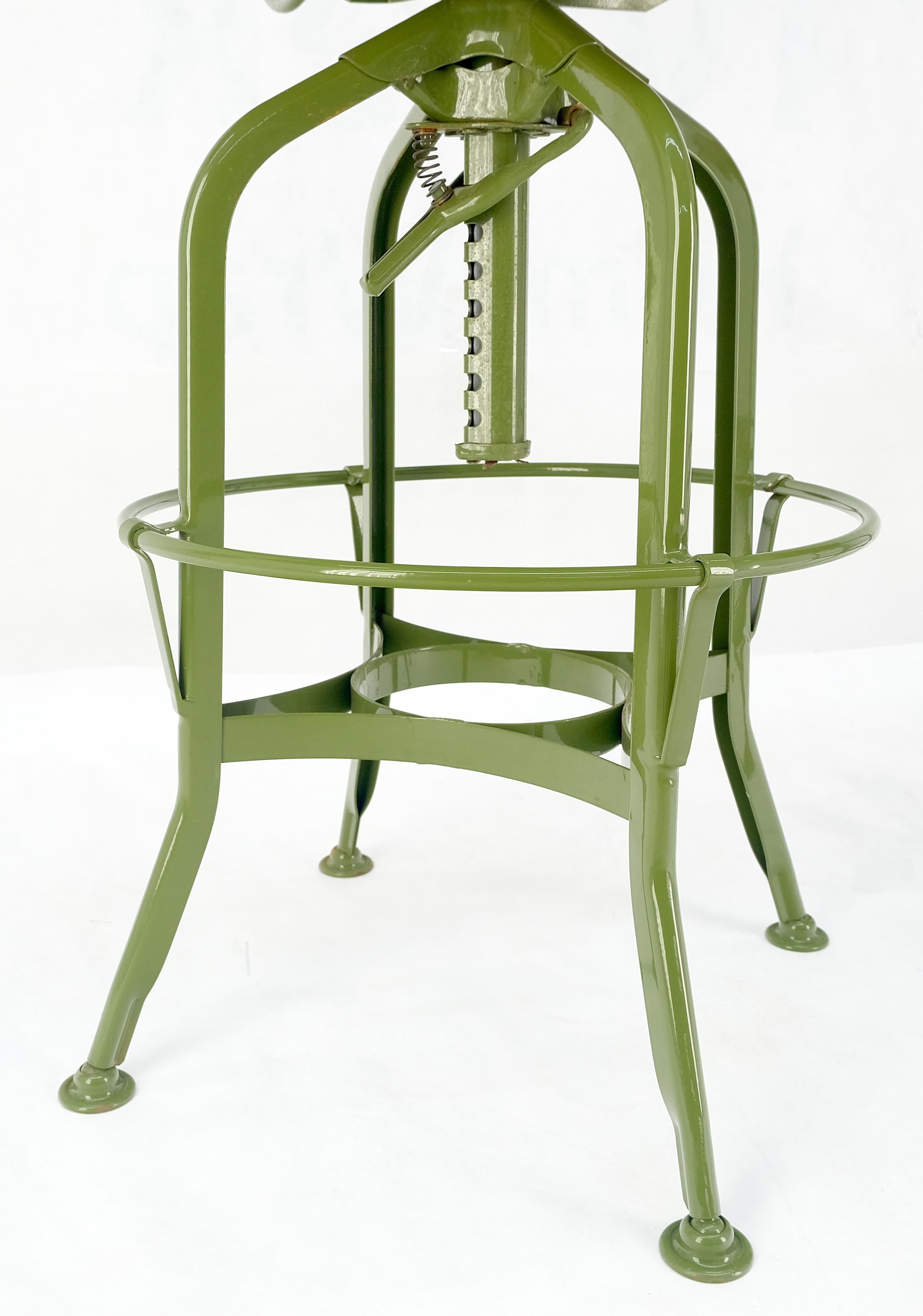 Lacquered Industrial Style Molded Plywood Seats Industrial Drafting Stools MINT!