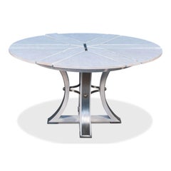 Industrial Style Round Extension Dining Table