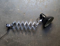 Industrial Style Scissor Chrome and Black Wall Lamp