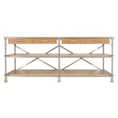 Industrial Style Stainless, Bronze, Lava Stone Kitchen Island by Old Plank