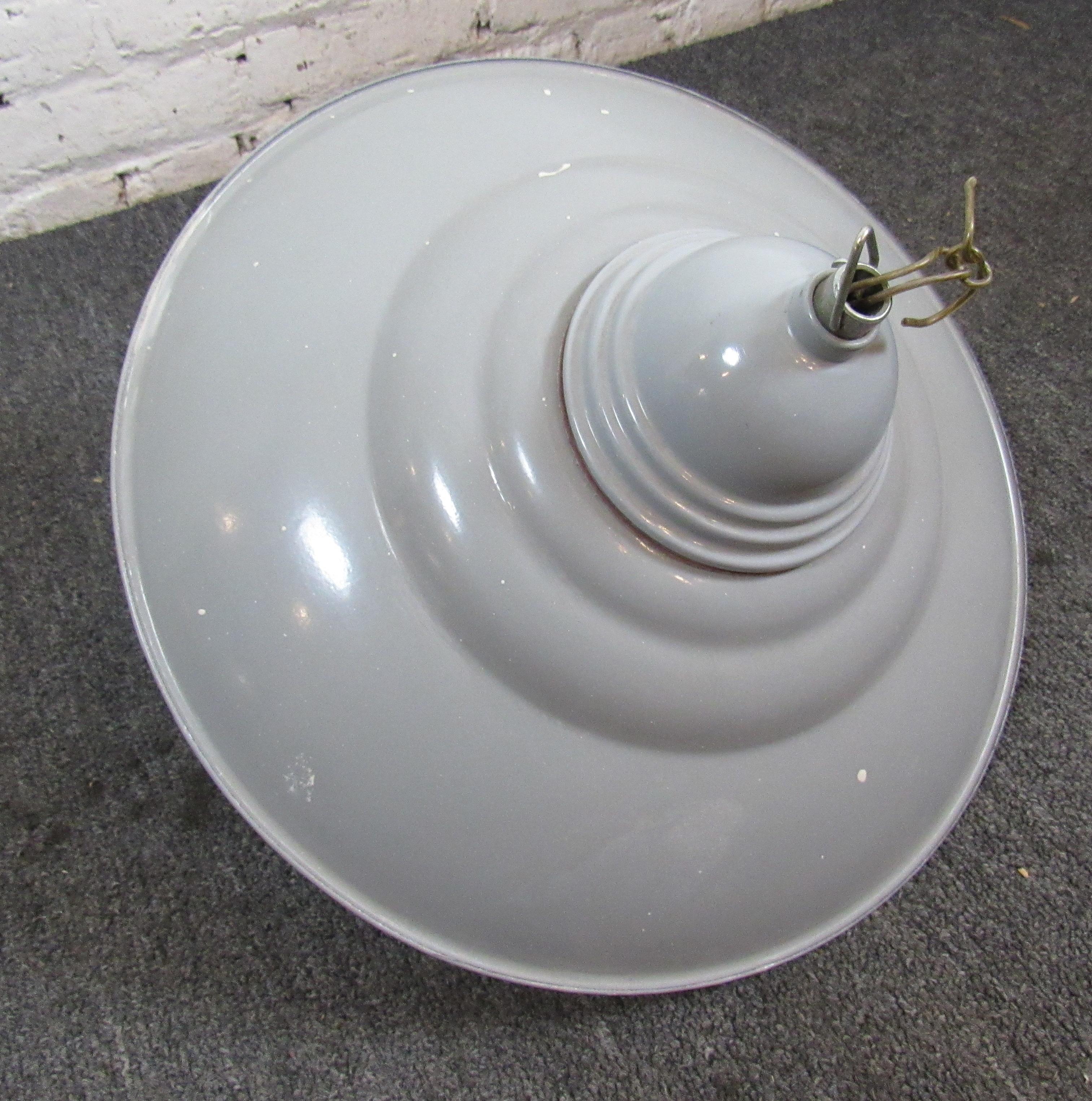 Metal Industrial Style Vintage Dome Pendant For Sale