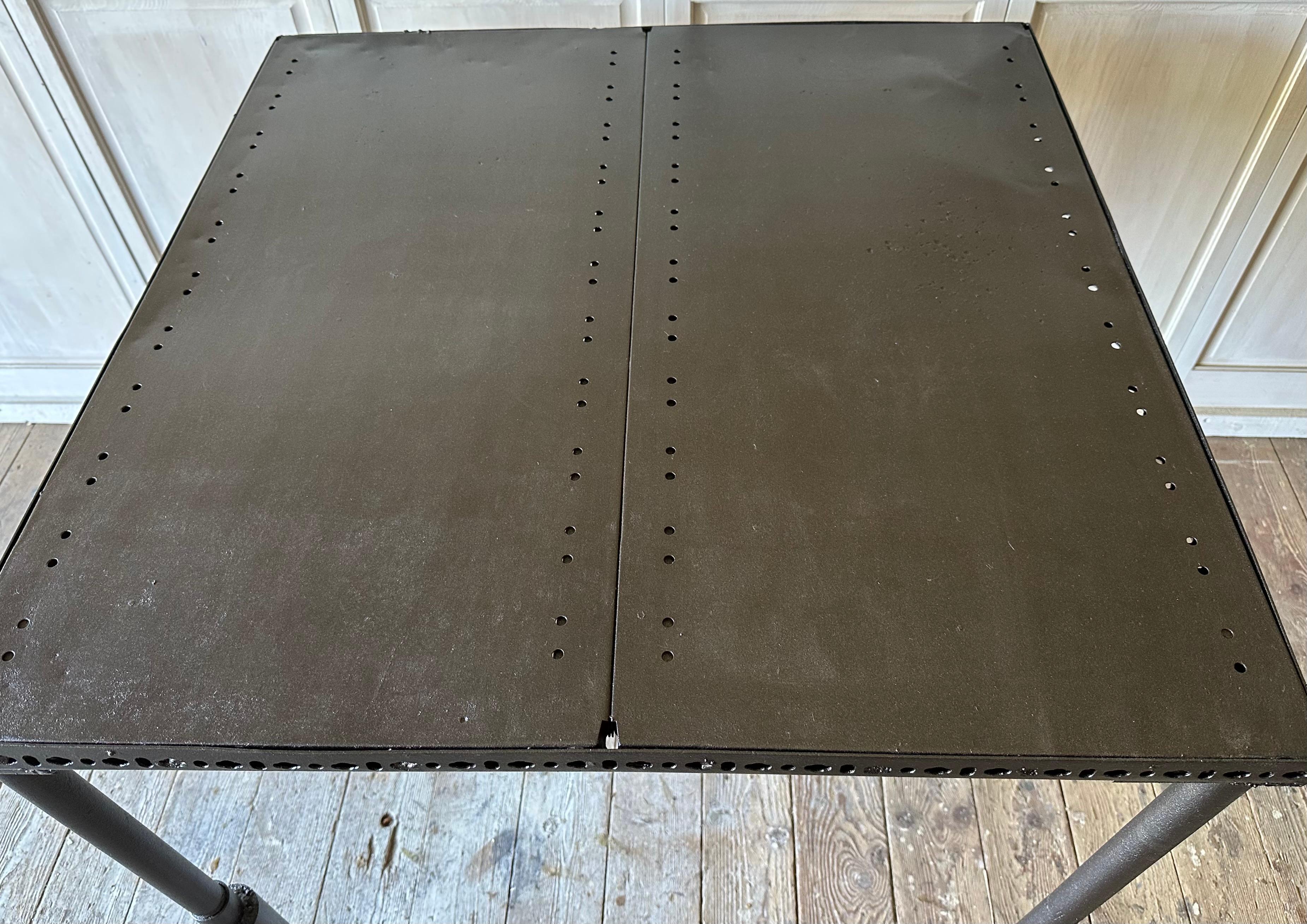 American Industrial Style Wine or Work Table For Sale