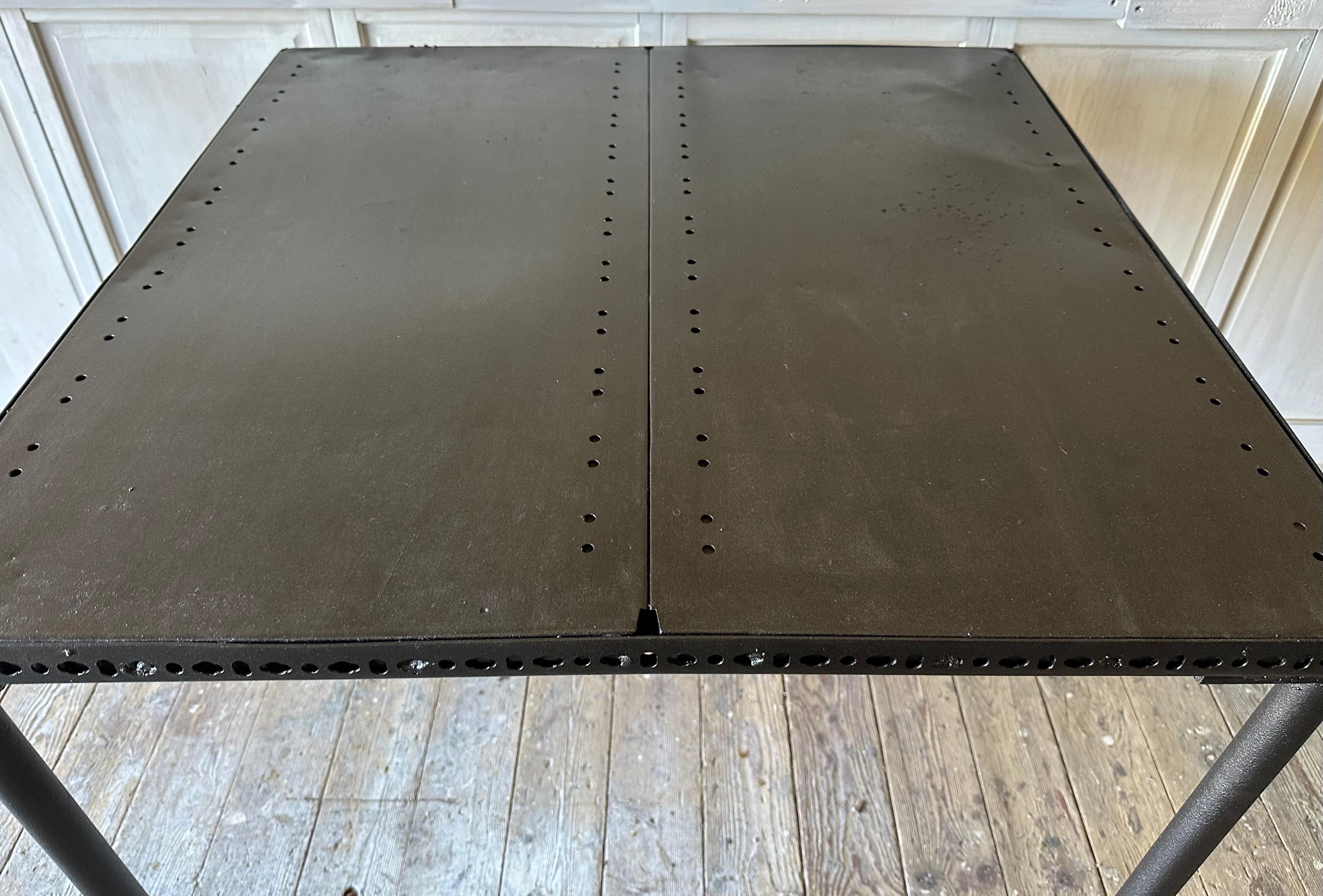 Industrial Style Wine or Work Table In Good Condition For Sale In Sheffield, MA