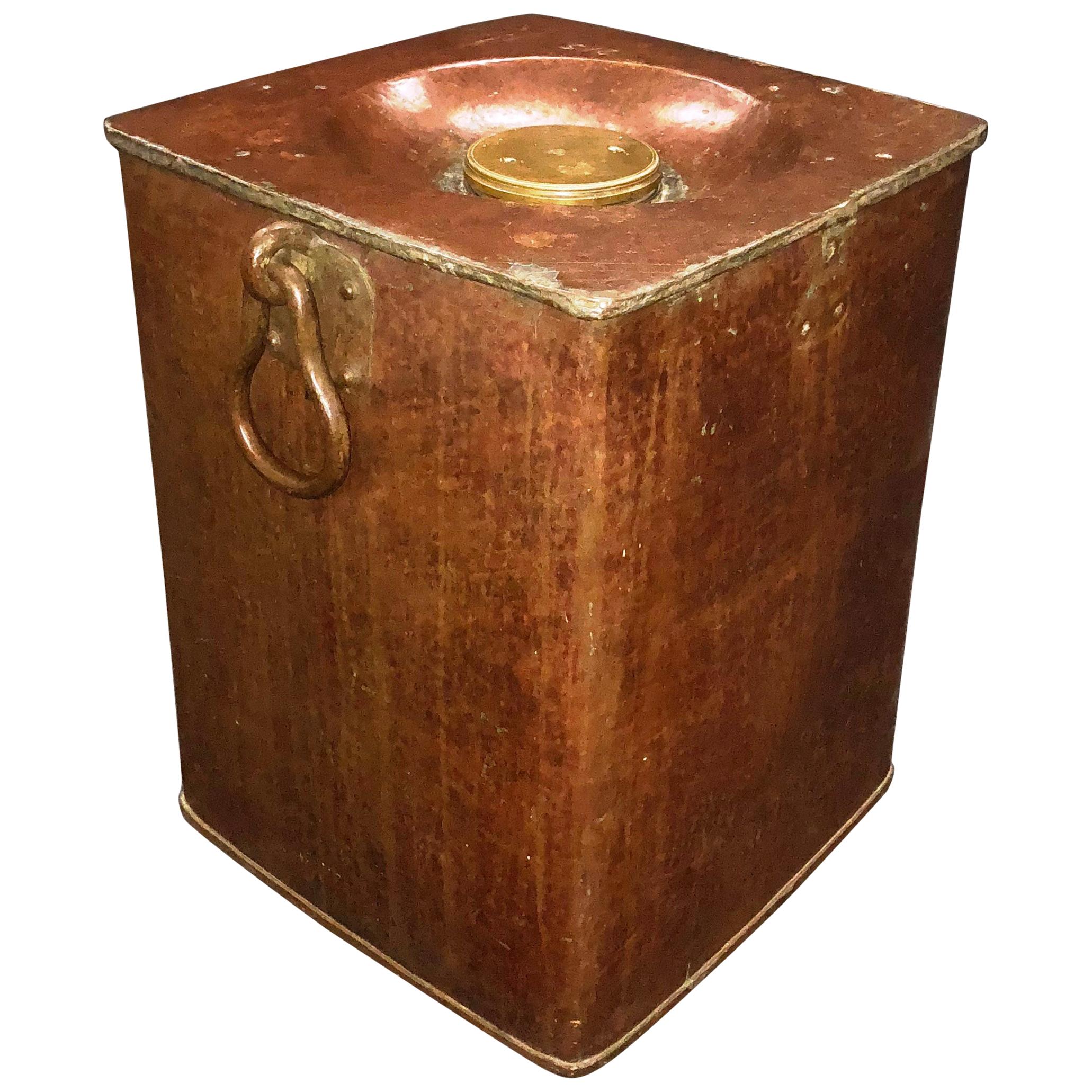 Large Size Industrial Swedish Copper Lighthouse Fuel Container, 1834 For Sale
