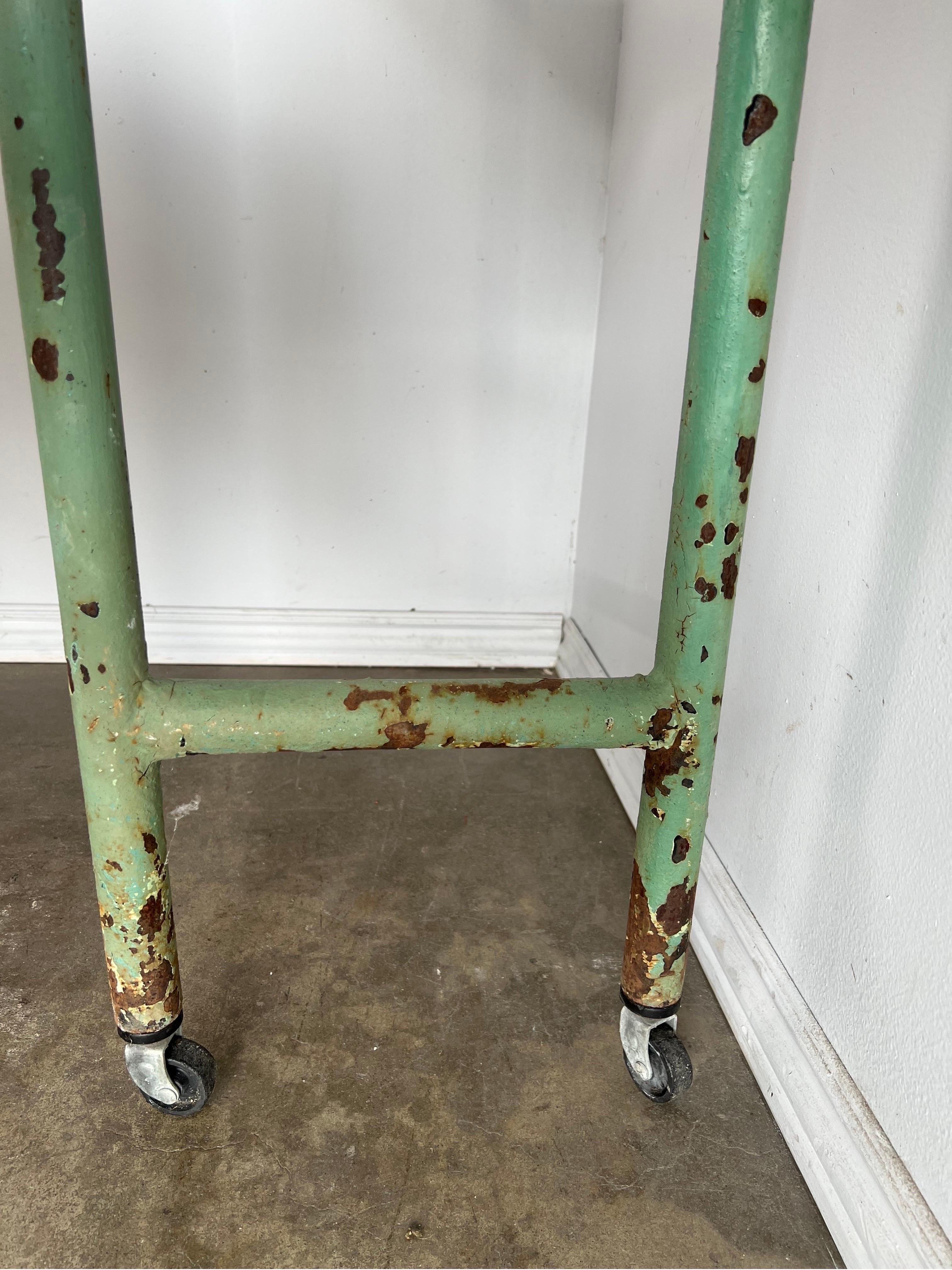 Industrial Swedish Iron Painted Planter For Sale 3