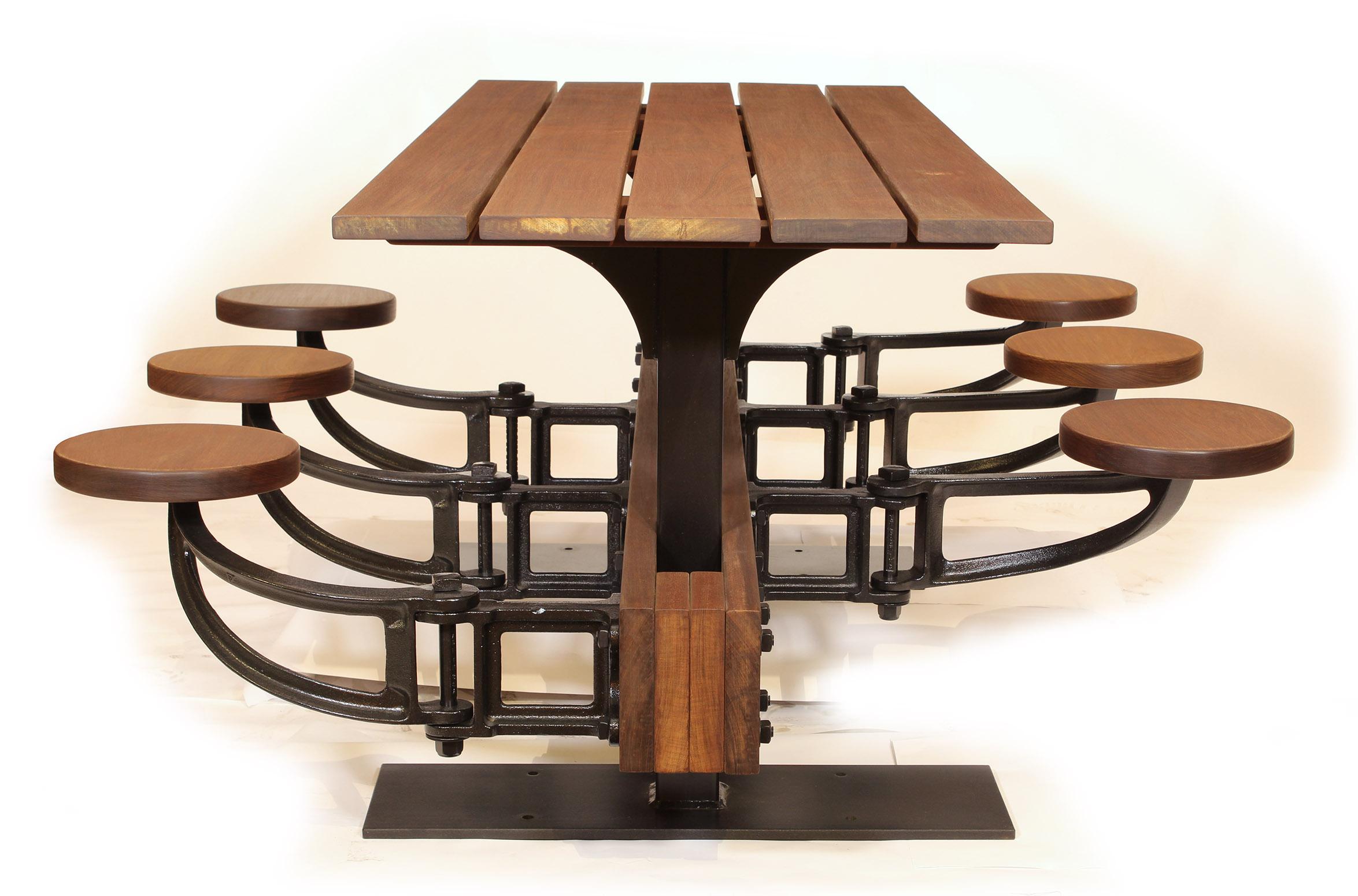 industrial outdoor dining table