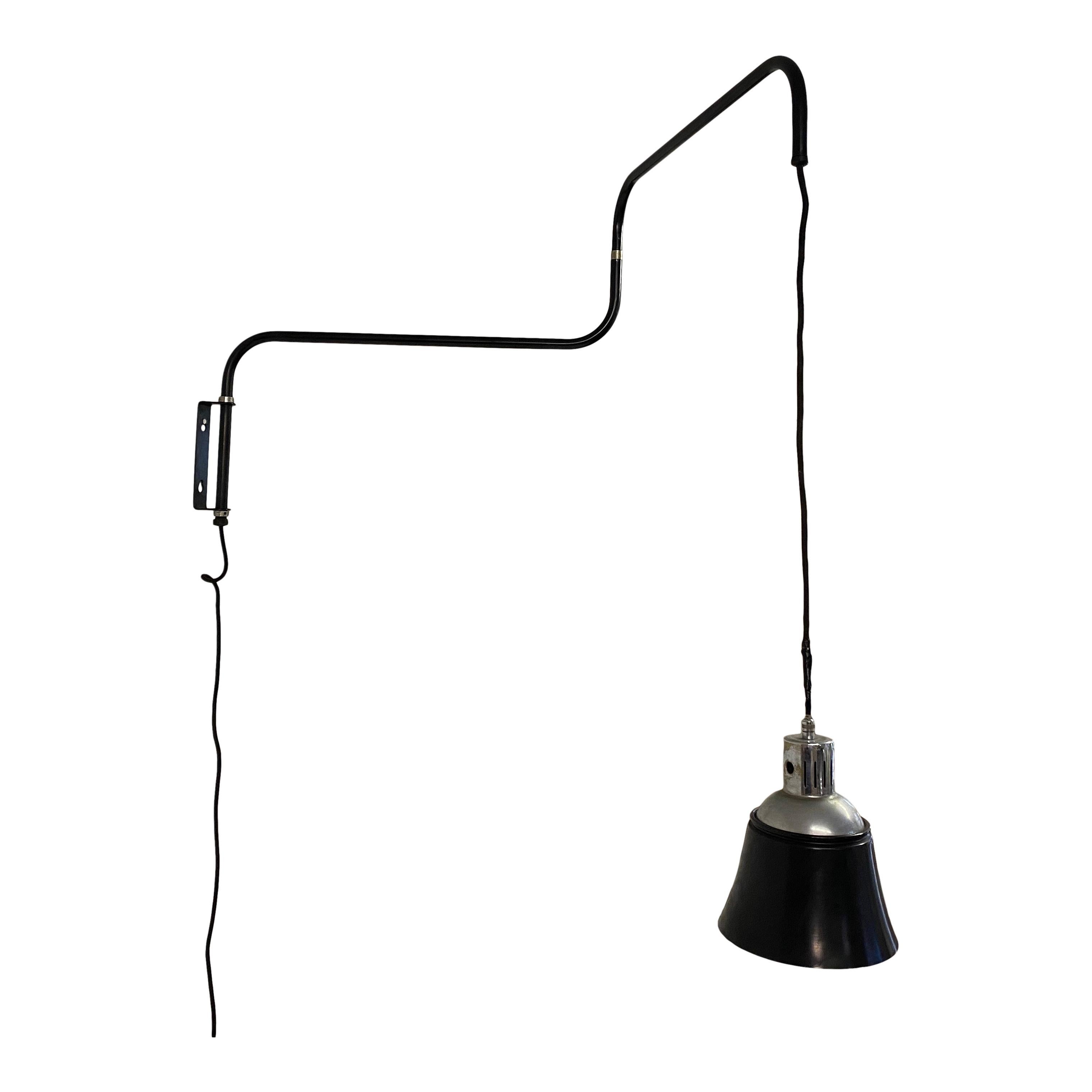 Industrial Swing Wall Light by Heinrich Bormann for Ugo Pollice For Sale 3